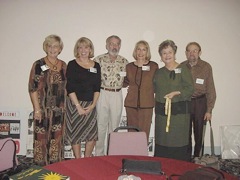Pat Regan, Charlotte Reed, Rod McInnis '56, Joan Braun, Clara Gastelum (Rod's spouse), Bill Tuell